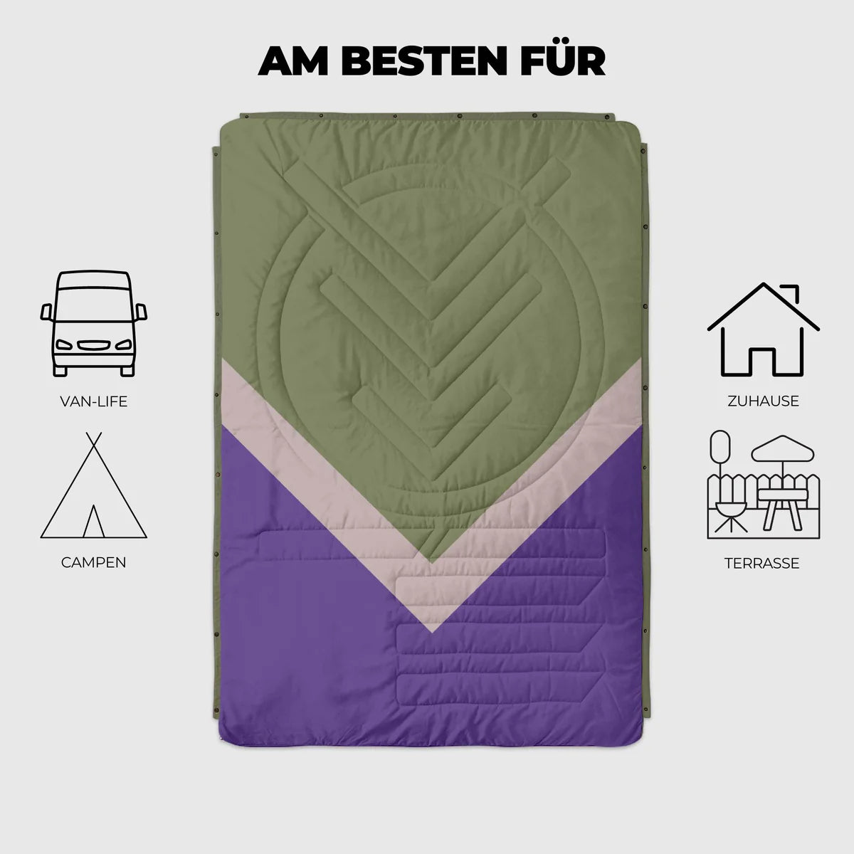 Cloudtouch Pillow Blanket Light Forest